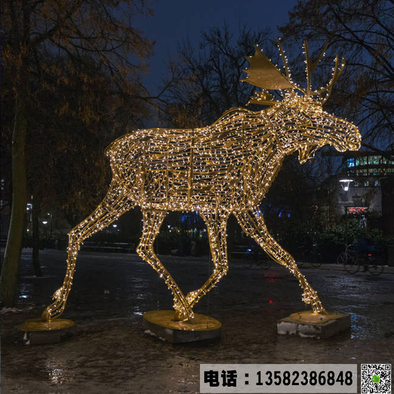 不锈钢雕塑鹿在城市广场中起到的作用